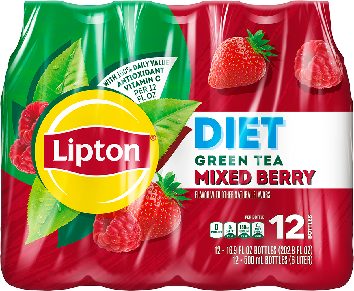 Lipton Iced Tea Diet Green Tea Mixed Berry 12x16.9 OZ