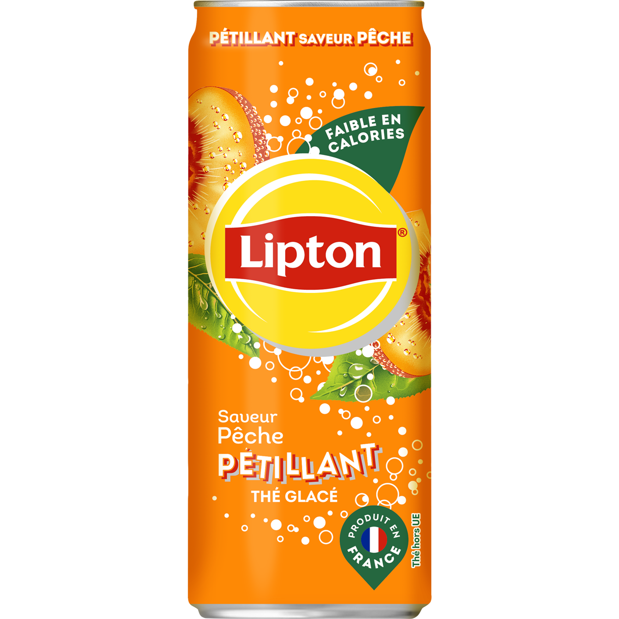 	Lipton peche petillant 33cl can slim